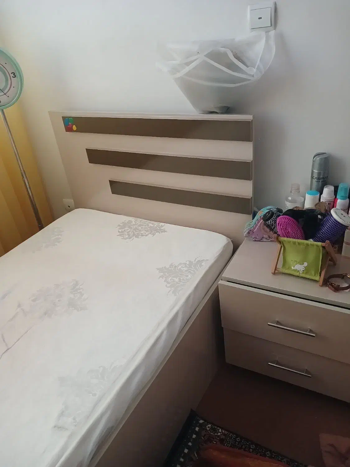 تخت تک نفری ام دی اف|تخت و سرویس خواب|اردبیل, |دیوار