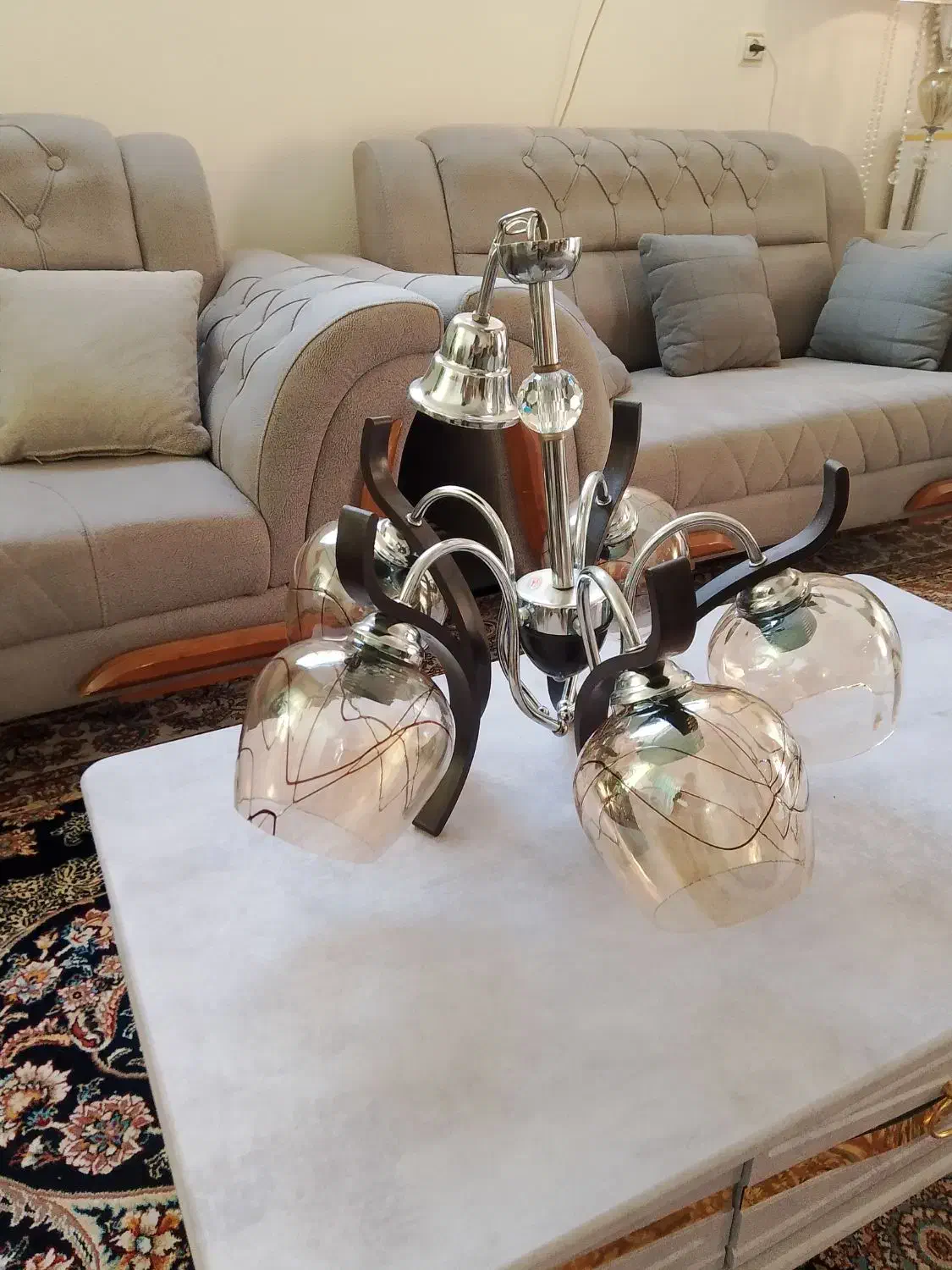 لوستر حباب دار شیک|لوستر و چراغ آویز|شاهین‌شهر, عطار|دیوار