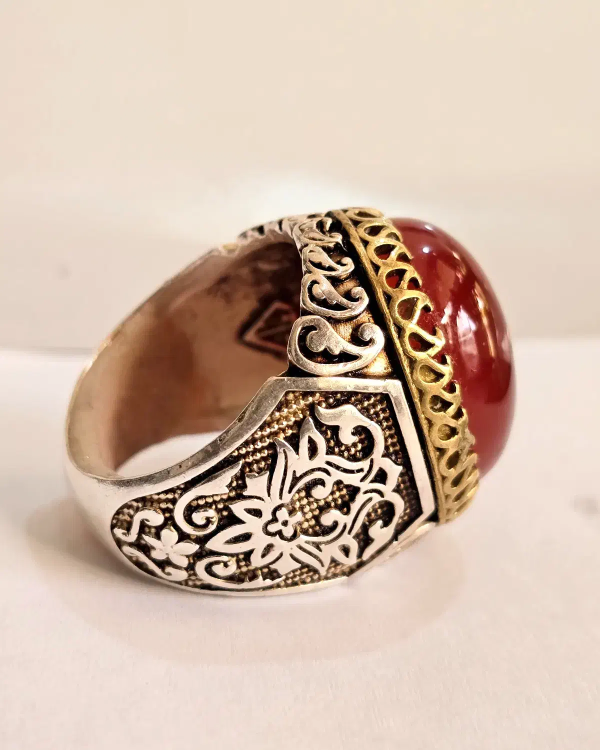 انگشتر عقیق / رکاب نقره|بدلیجات|همدان, |دیوار