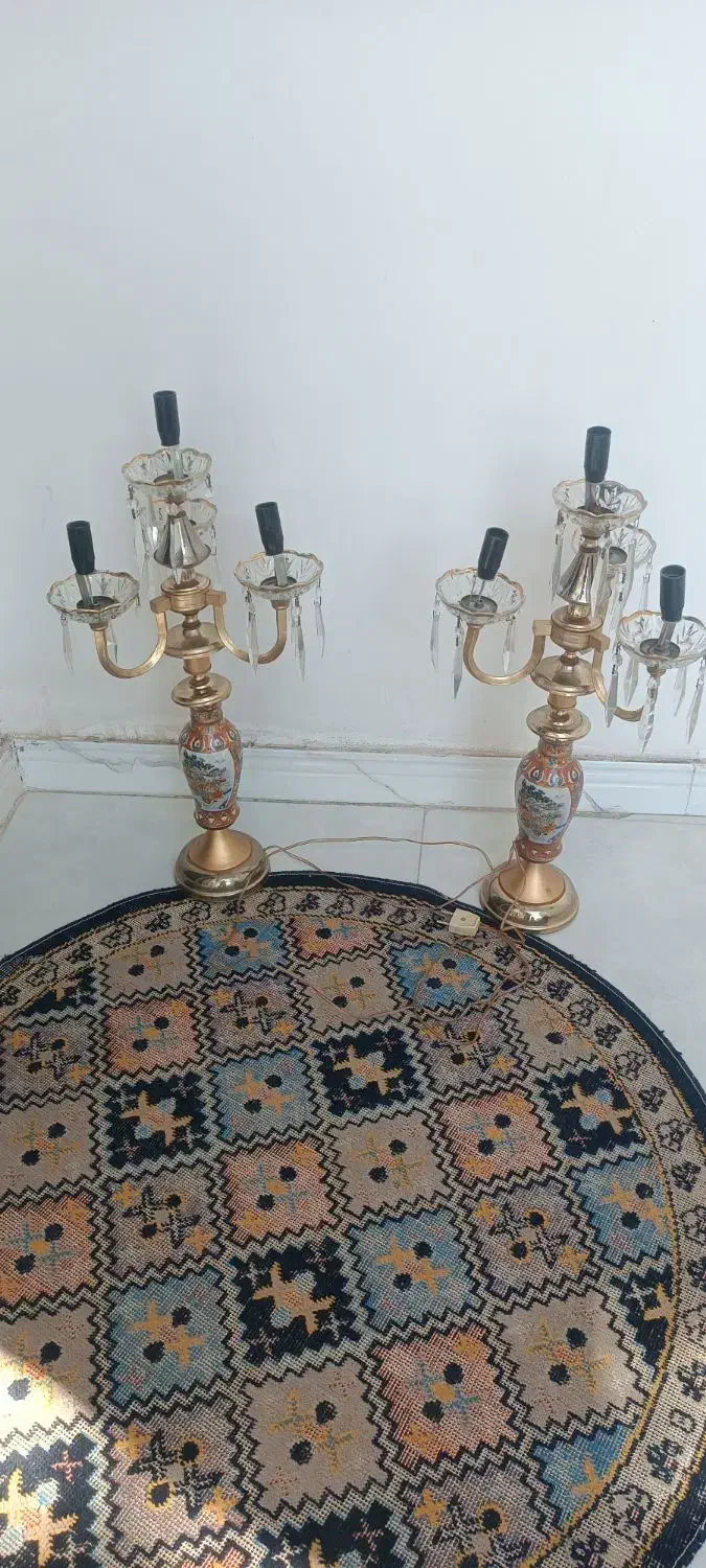 یک جفت شمعدونی|کلکسیون اشیاء عتیقه|تربت‌حیدریه, هاشمی‌نژاد|دیوار