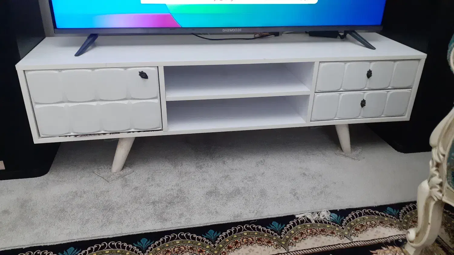 میز تلوزیون و بوفه سفید|بوفه، ویترین، کنسول|تهران, مسعودیه|دیوار