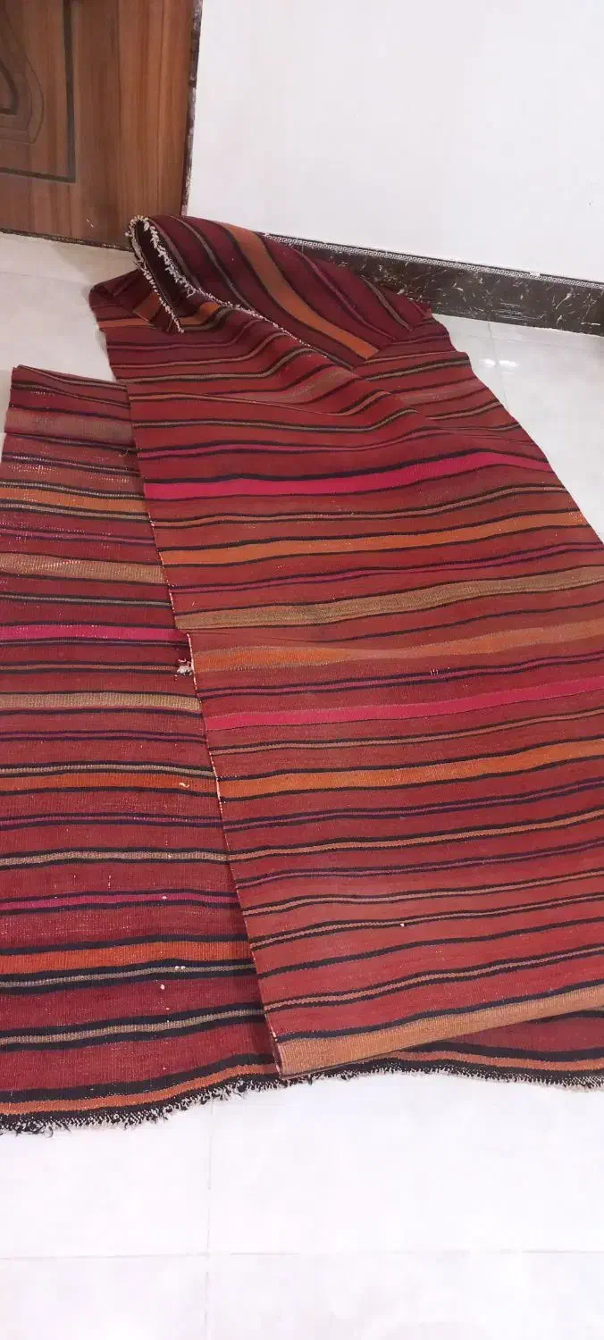 پنج تیکه فرشوگلیم قدیمی|گلیم، جاجیم، گبه|قم, قلعه کامکار|دیوار