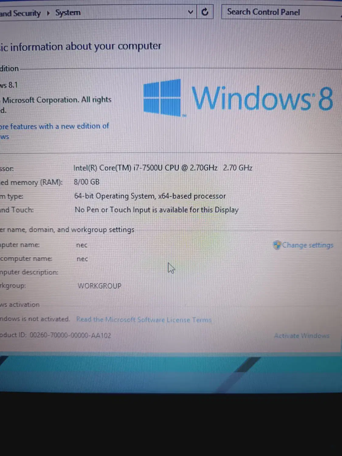 nec core i7 نسل۷|رایانه همراه|زاهدان, |دیوار