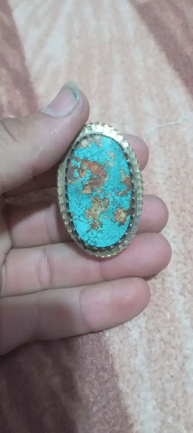 انگشتر فیروزه قواره درشت سایز ۶۹ ۷۰|جواهرات|شاهدشهر, |دیوار