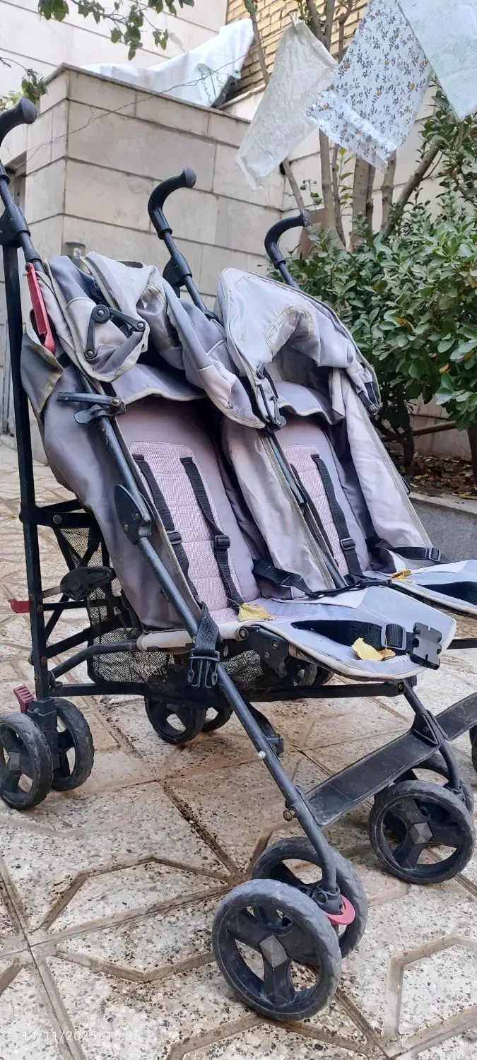 کالسکه خارجی دوقلو مارک بیبی کر|کالسکه و لوازم جانبی|مشهد, فاطمیه|دیوار