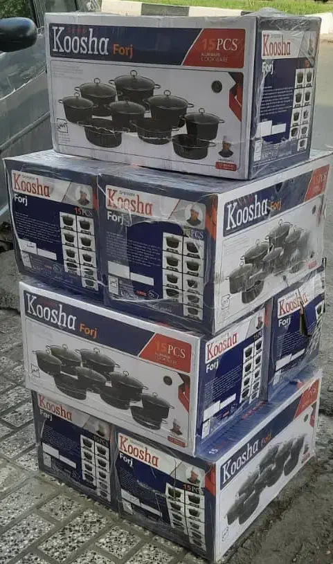 سرویس ۱۵ پارچه ماربل کوشا|ظروف پختوپز|گرگان, |دیوار