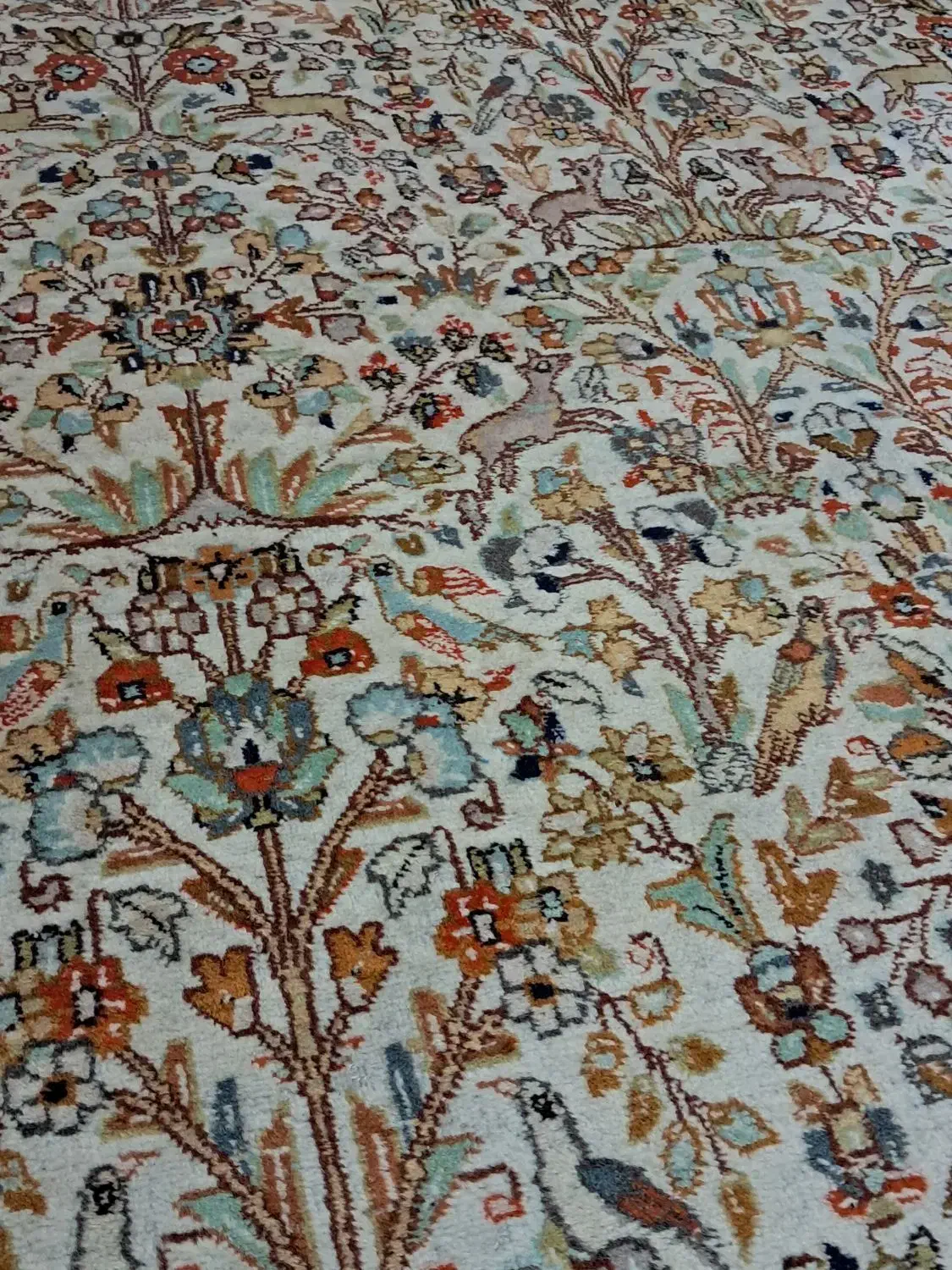 قالی دست بافت ۹ متر طرح شکارگاه|فرش|کرمان, |دیوار