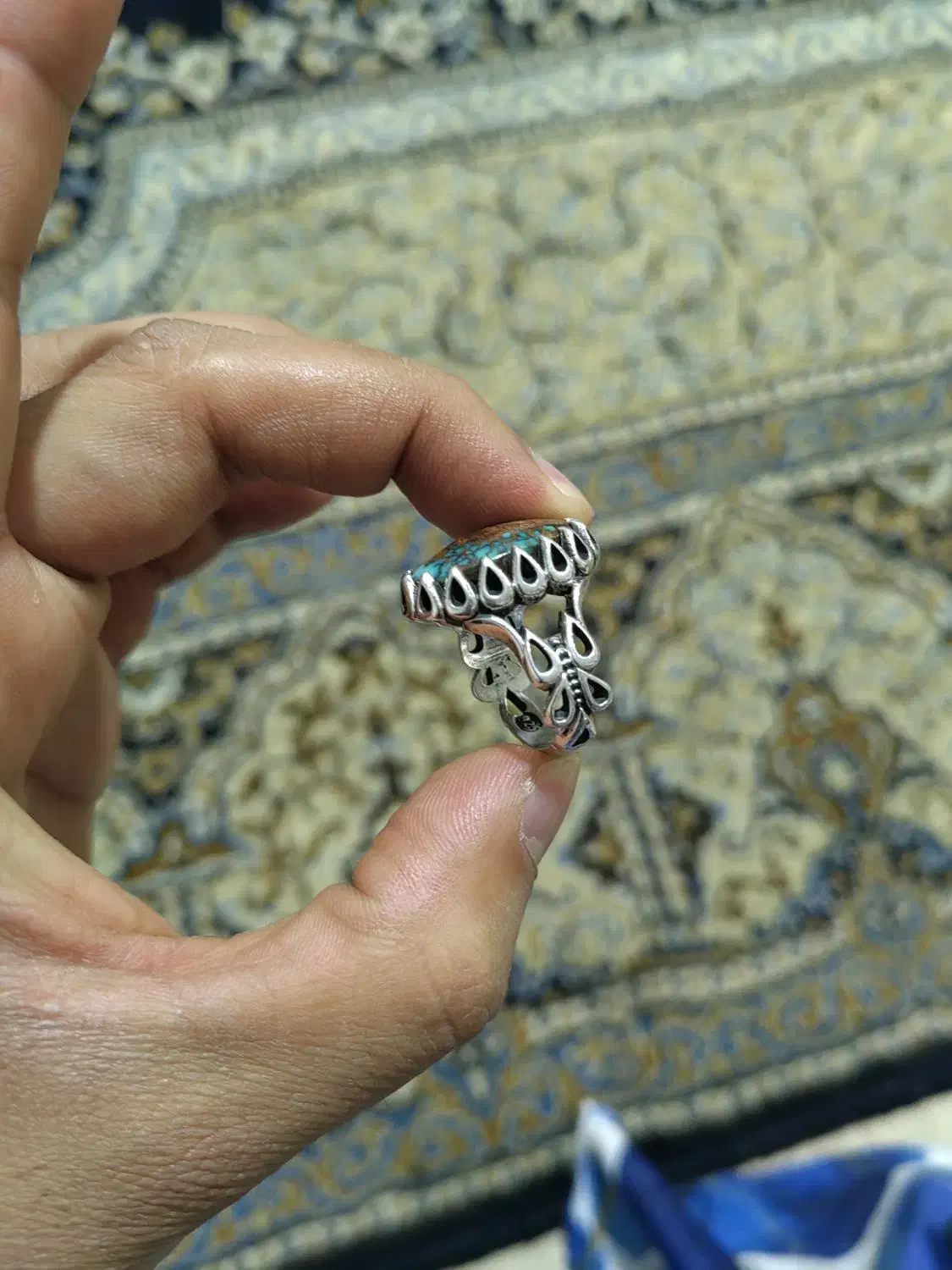 انگشتر نقره فیروزه|جواهرات|شهریار, شهریار|دیوار