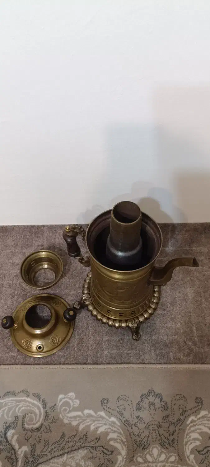 کتری ذغالی ۲ لیتری برنج|قوری، کتری، قهوه‌ساز دستی|ری, منصوریه منگل|دیوار