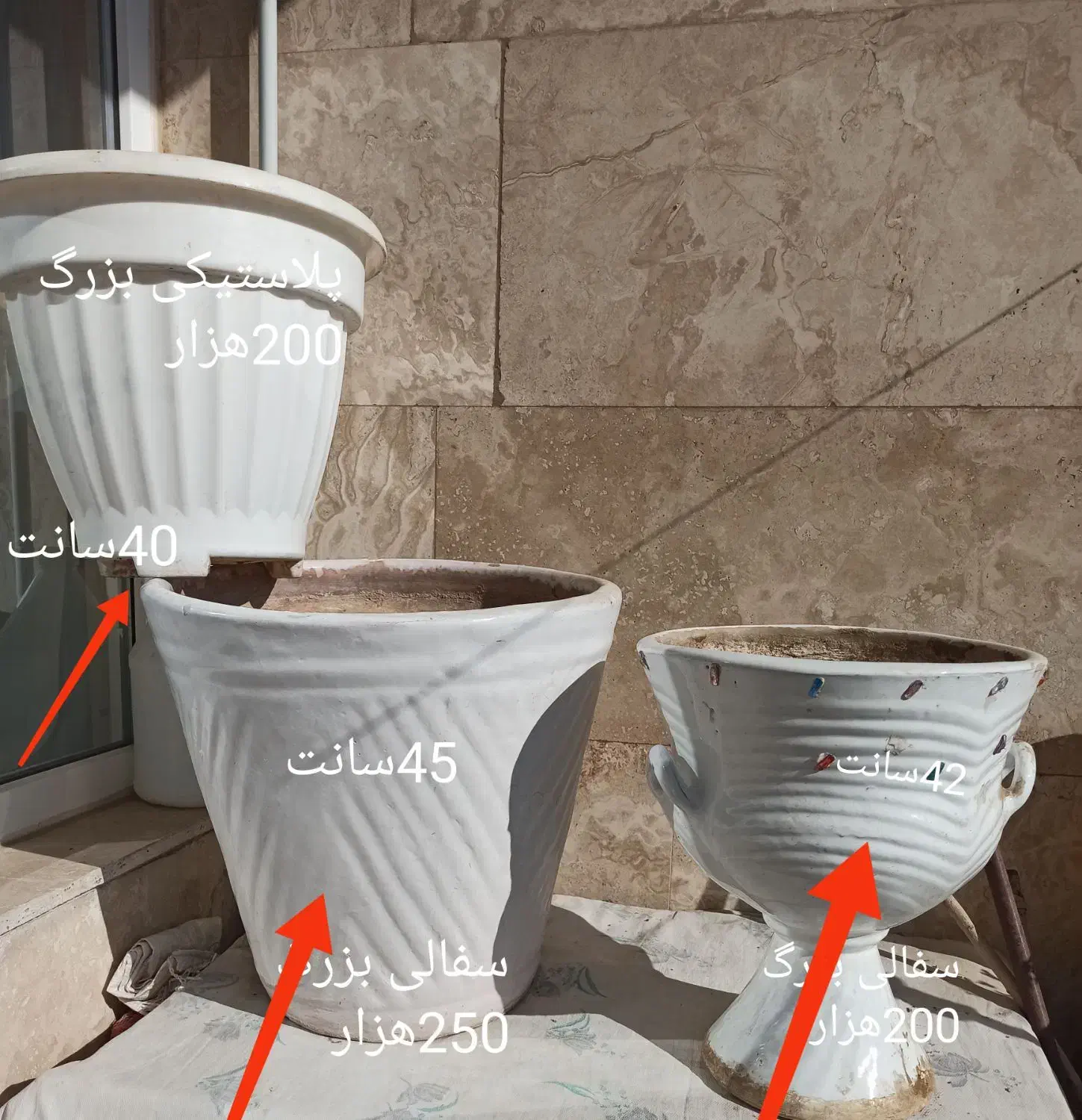 گلدان های بزرگ|گل و گیاه طبیعی|زنجان, |دیوار