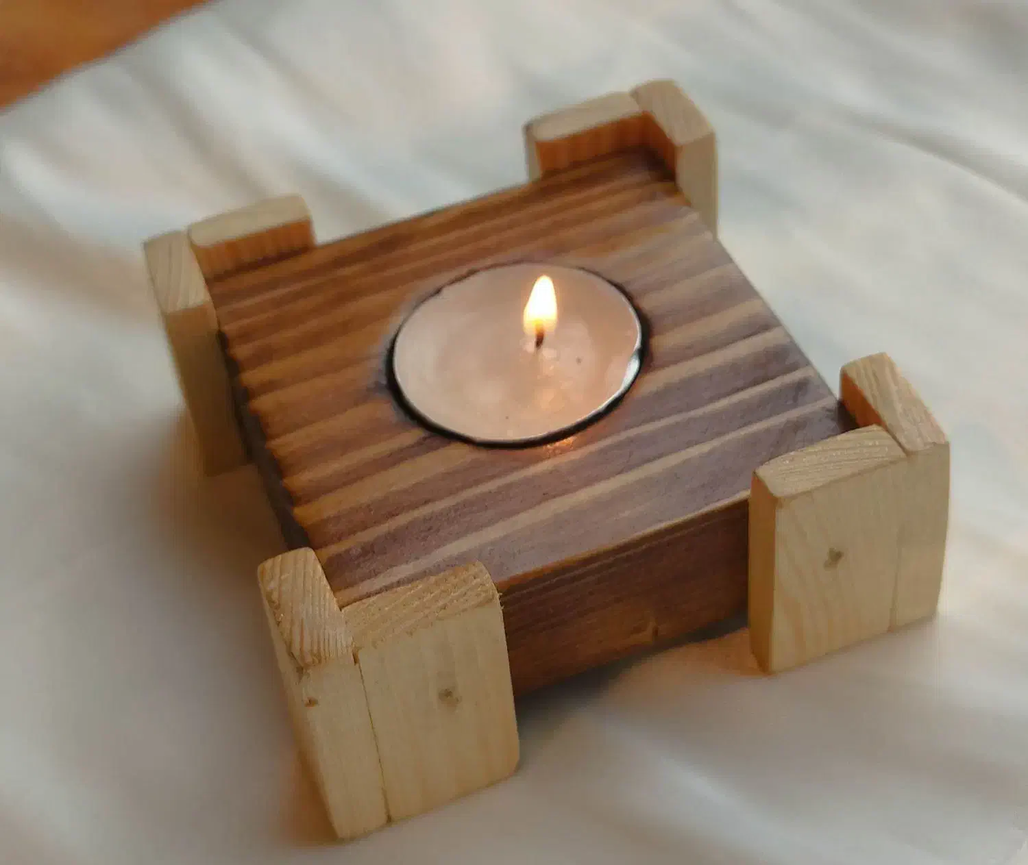 جا شمعی دکوری چوبی|صنایع دستی و سایر لوازم تزئینی|لنگرود, |دیوار