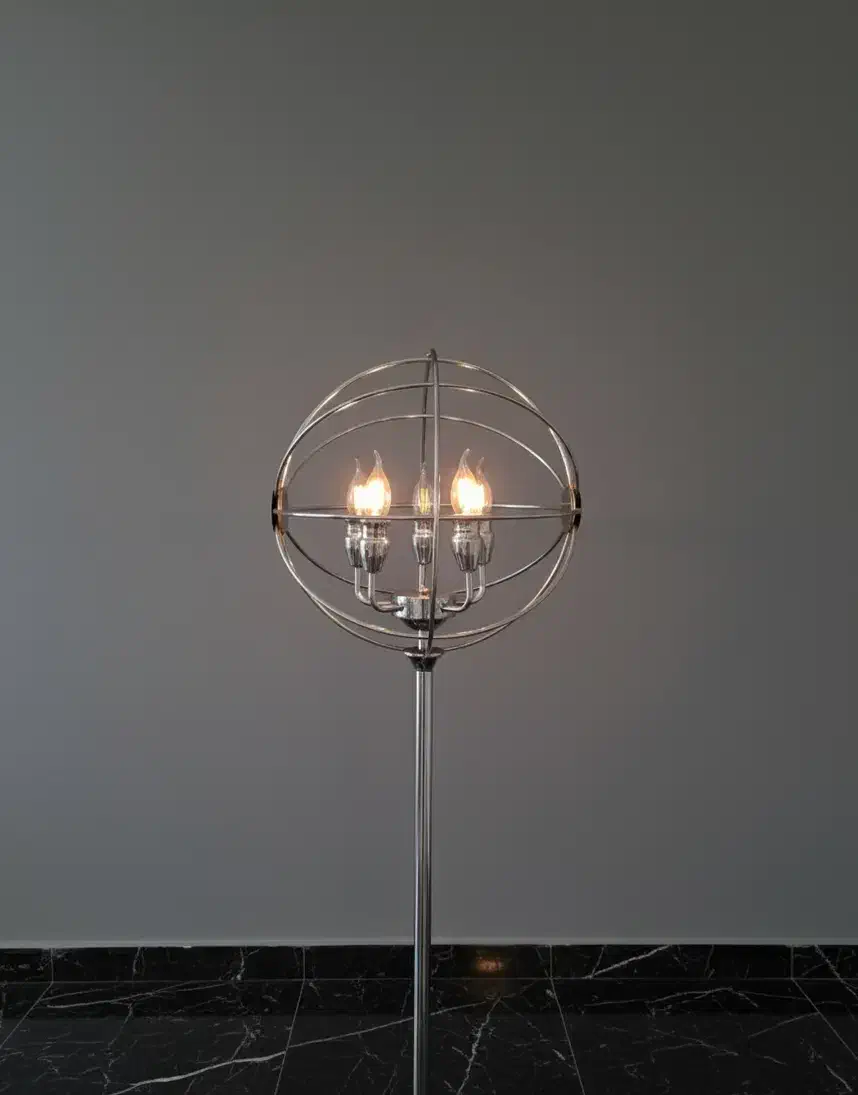 اباژور استیل ۵ شعله کنار سالنی|چراغ خواب و آباژور|مشهد, کارمندان دوم|دیوار