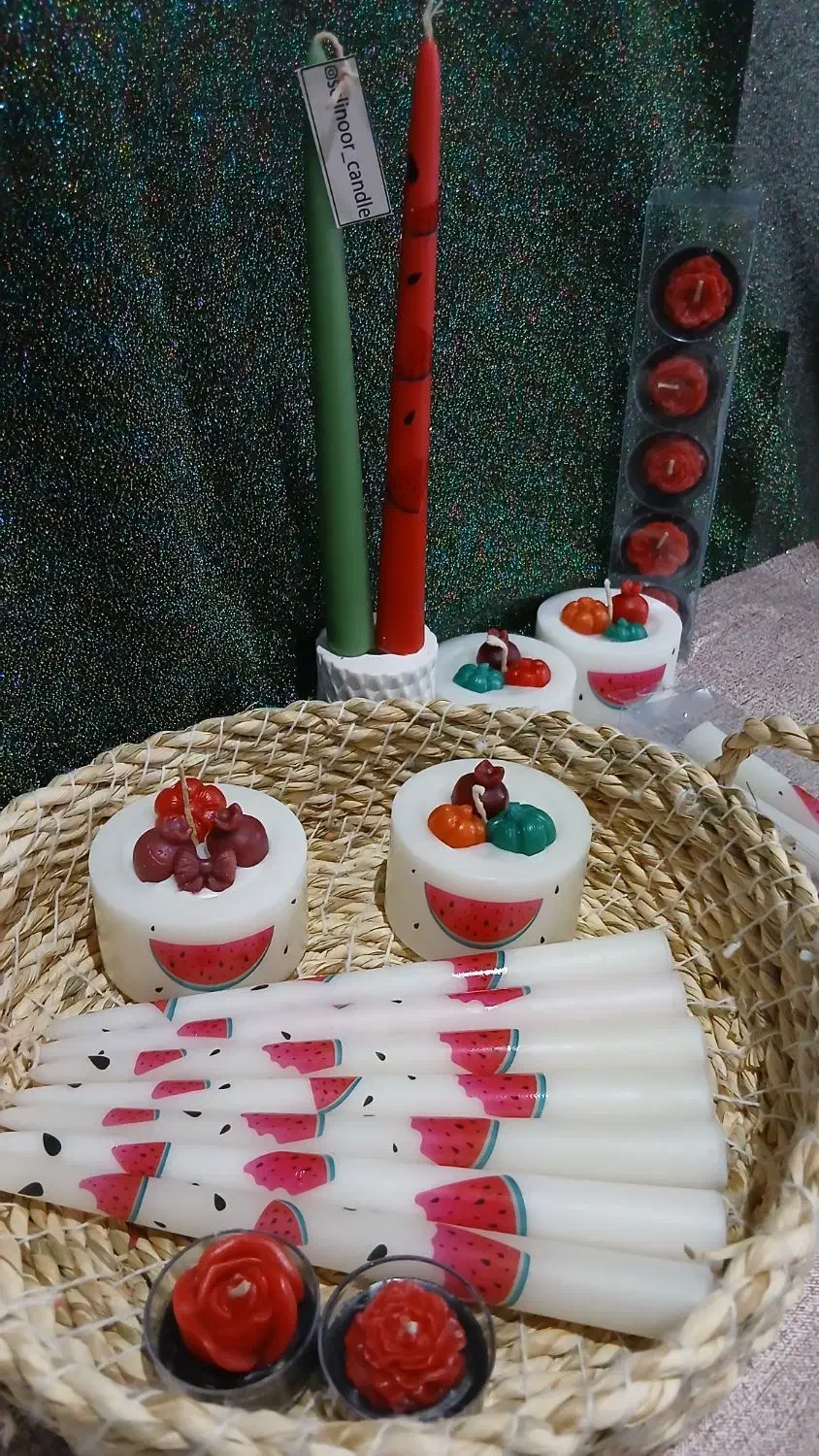 شمع قلمی ۲۰ سانت|صنایع دستی و سایر لوازم تزئینی|کیاشهر, |دیوار