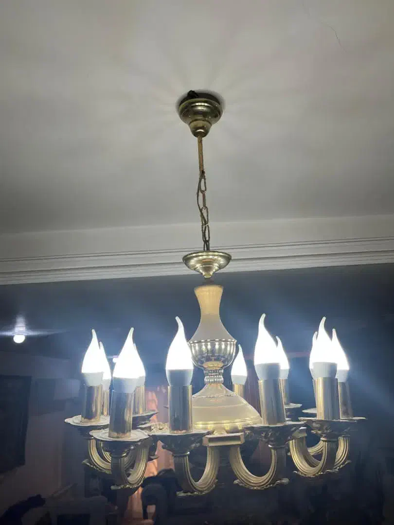 لوستر برنز بدون خط و خش|لوستر و چراغ آویز|ساری, |دیوار