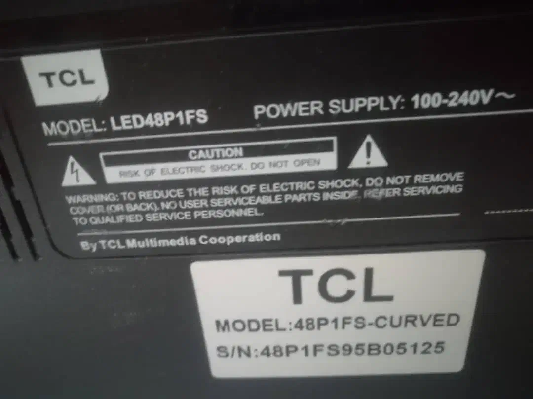 تلویزیونLED تی سی ال ۴۸اینچ منحنی|تلویزیون و پروژکتور|گرگان, |دیوار