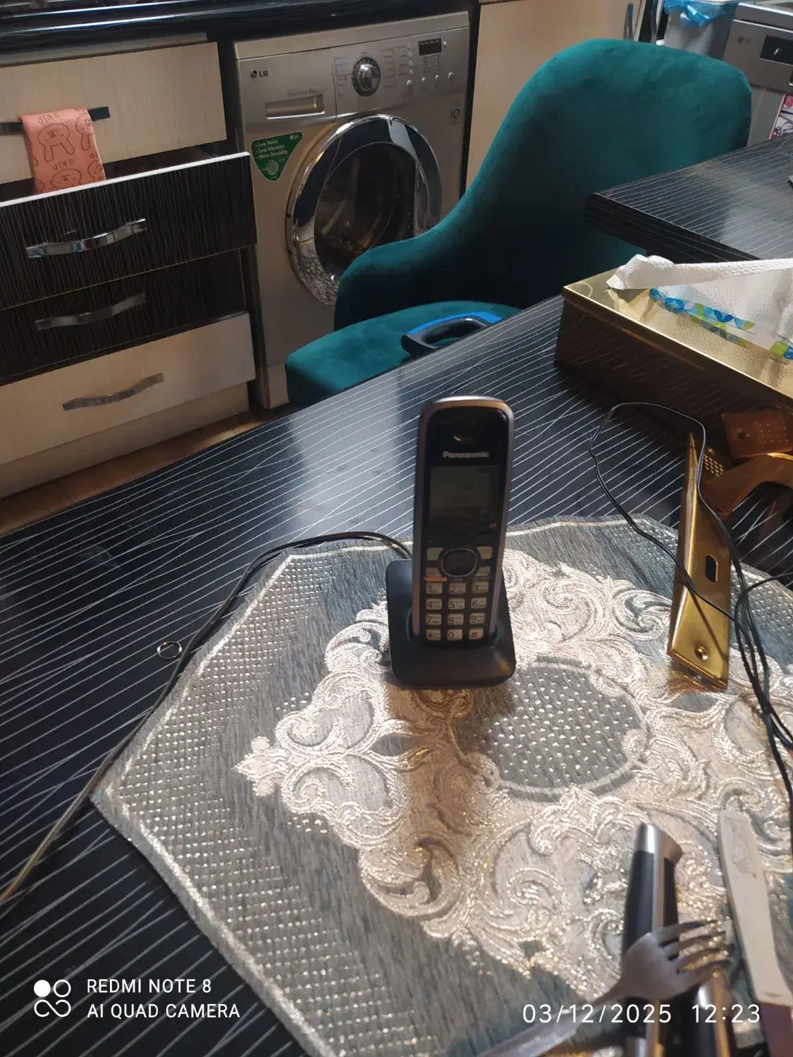 تلفن پانوسنویک دوگوشی|تلفن رومیزی|رشت, چله خانه|دیوار