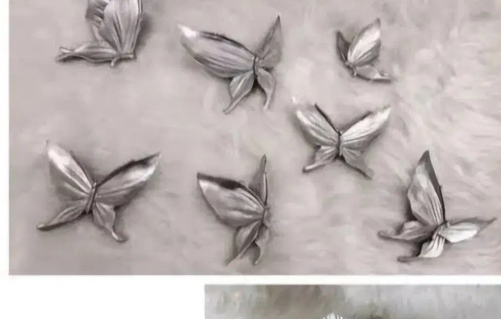 دو سری گل و ۷پروانه دیوار کوب|صنایع دستی و سایر لوازم تزئینی|جوانرود, |دیوار