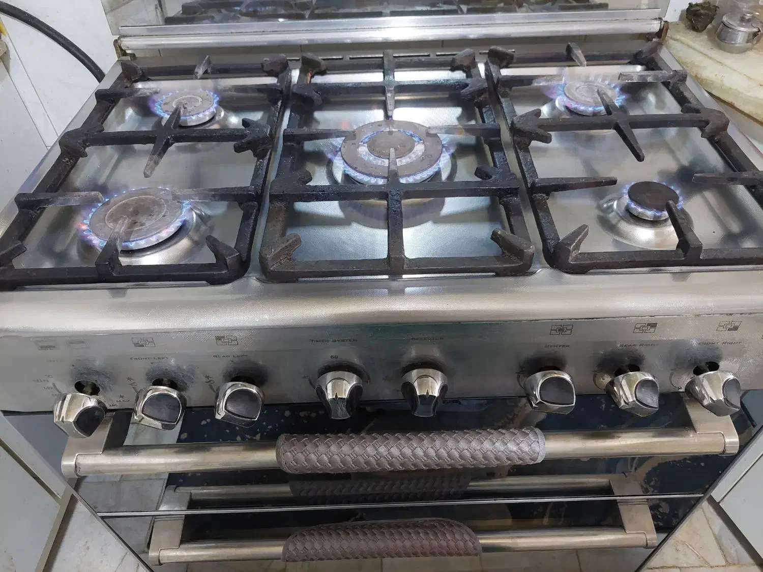 گازپنج شعله فردار تمام استیل جواهریان|اجاق گاز و لوازم برقی پخت‌وپز|تهران, فرزانه|دیوار