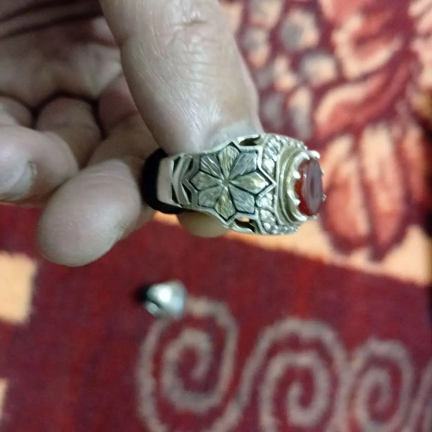 انگشتر اصل زنجان نگین کاری و قلم کاری وانگشتر|جواهرات|قصرشیرین, |دیوار