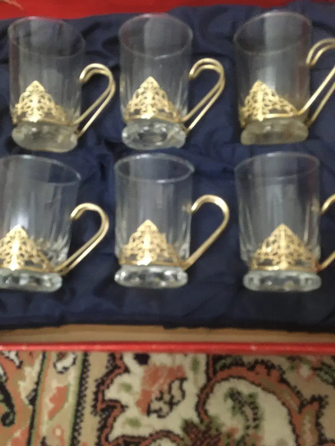 استکان پایه طلایی انتیک ایتالیا|صنایع دستی و سایر لوازم تزئینی|تبریز, |دیوار