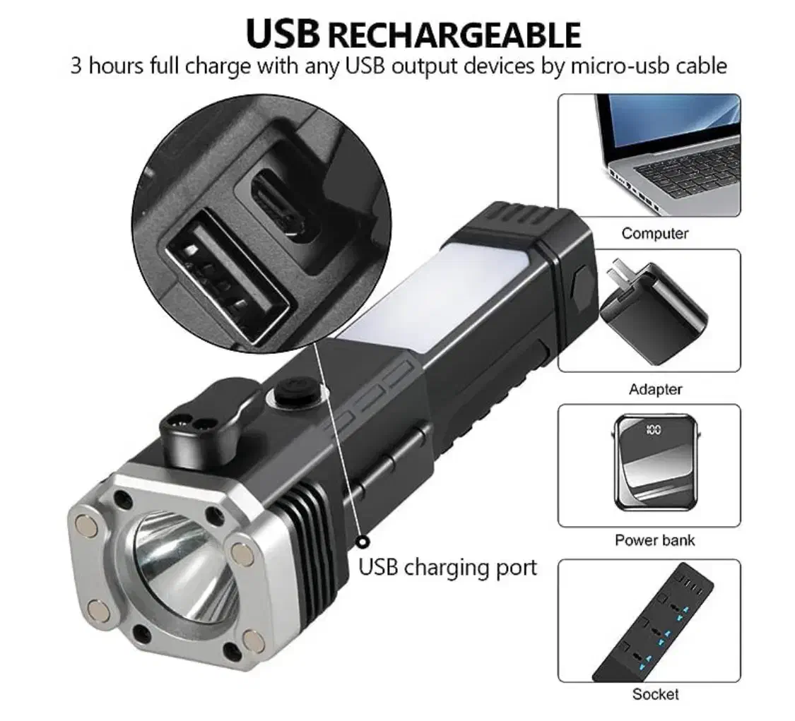 چراغ قوه ۸ کاره دستی|کوهنوردی و کمپینگ|شیروان (خراسان), |دیوار