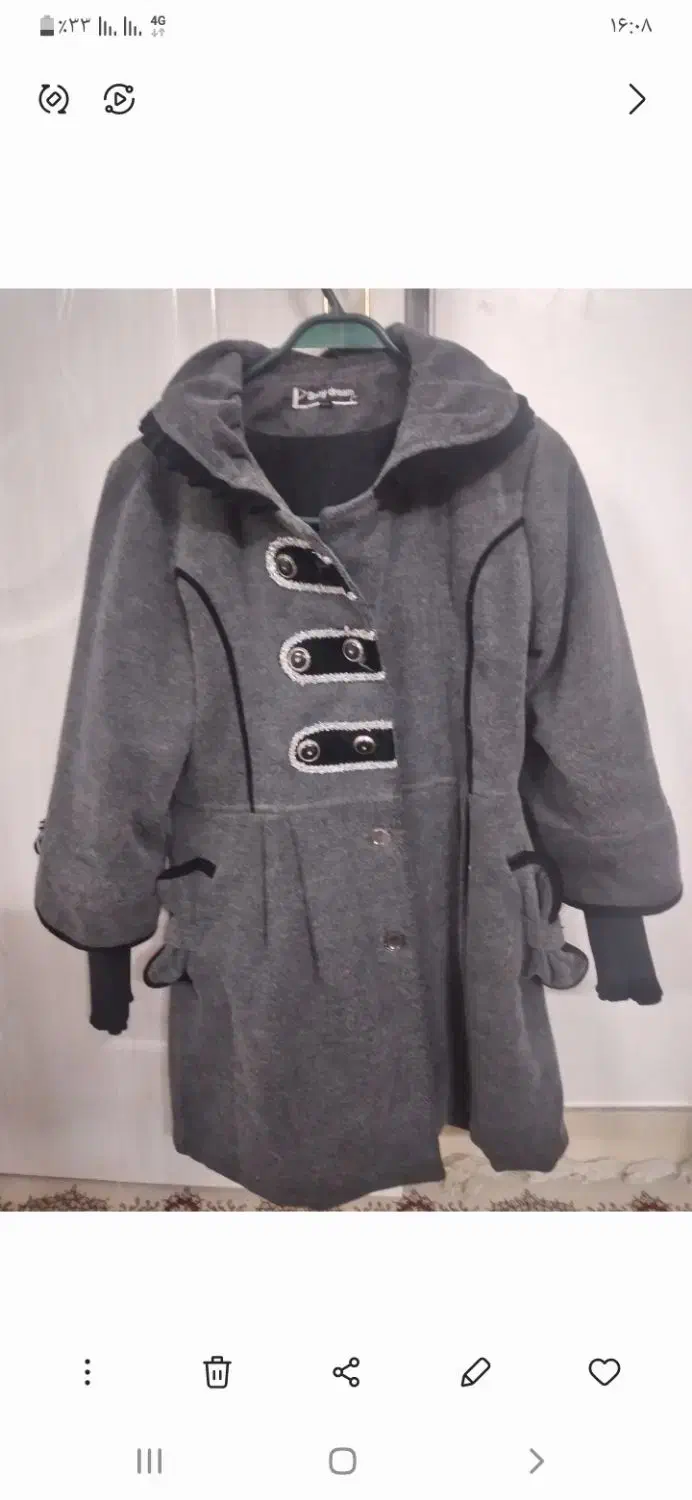 پالتو دخترانه سایز ۳۶|لباس|گرمسار, |دیوار