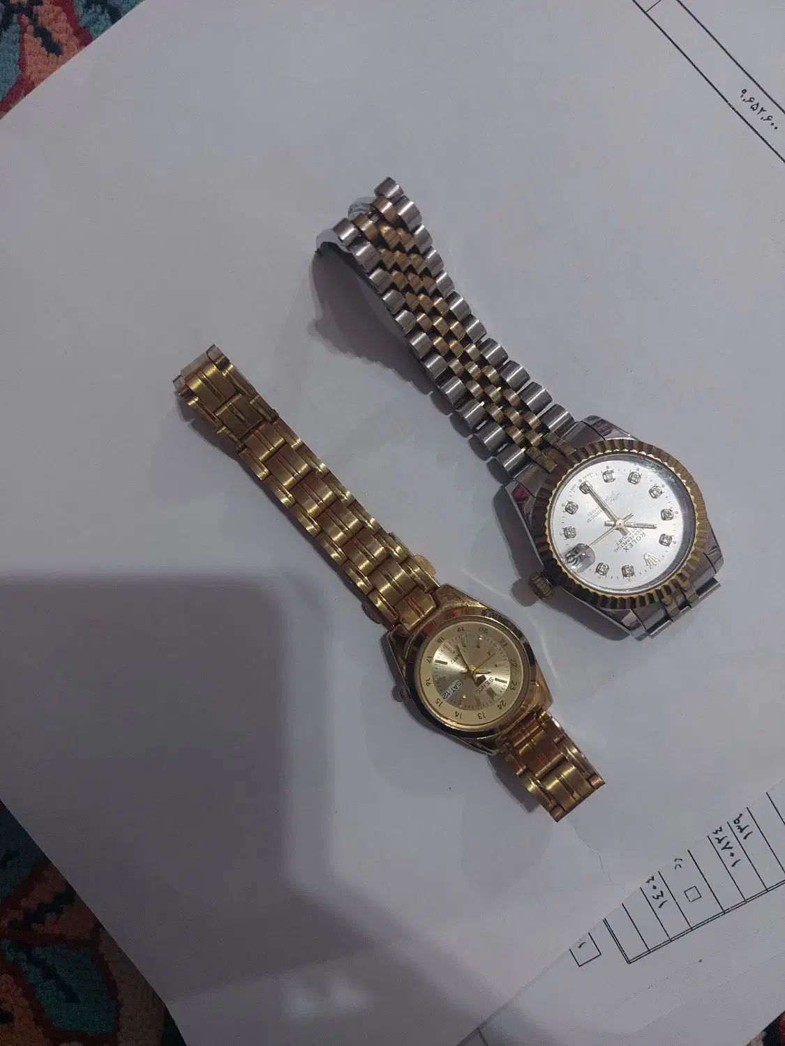 دو عدد ساعت رولکس زنانه شیک  سه موتوره تقویم دار|ساعت|ساری, |دیوار