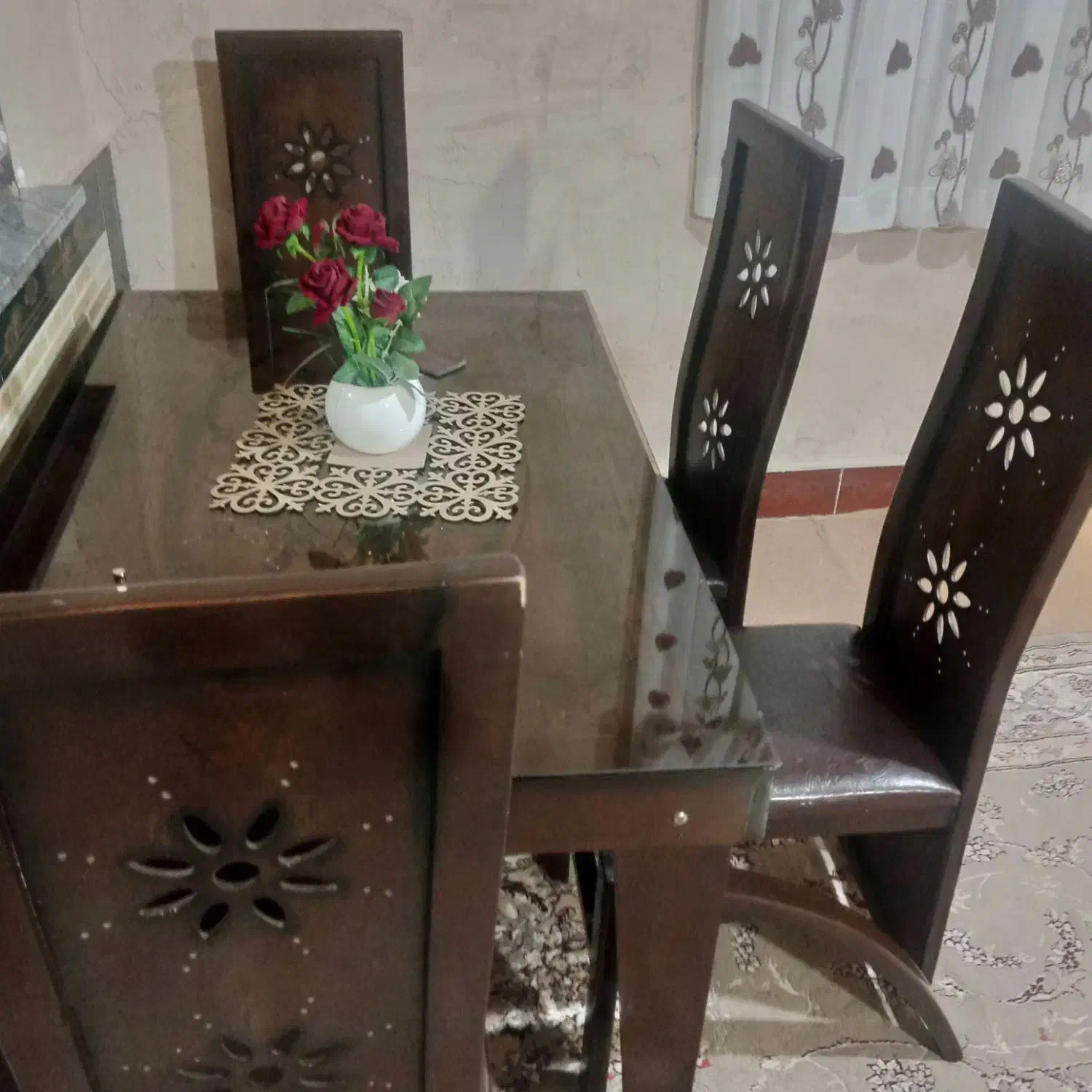 میز غذا خوری|میز و صندلی غذاخوری|چهاردولی, |دیوار