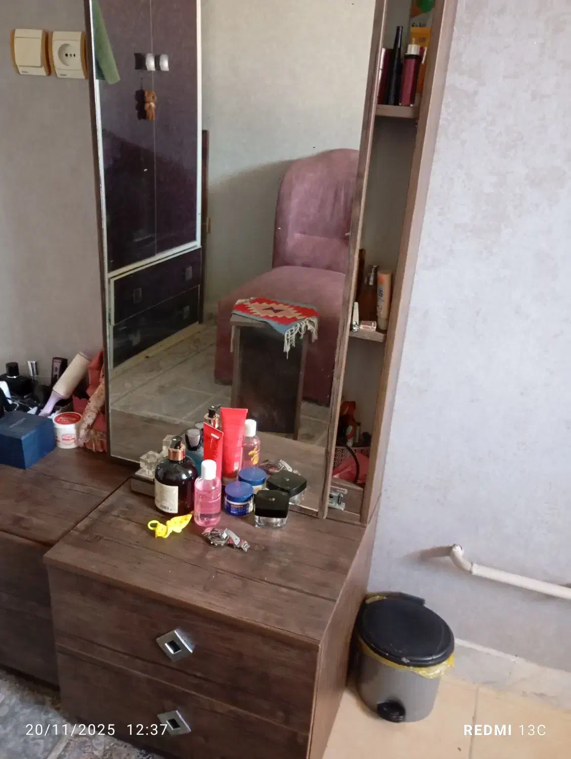 تخت خواب دونفره ام دی اف|تخت و سرویس خواب|لاهیجان, شهید آوینی|دیوار