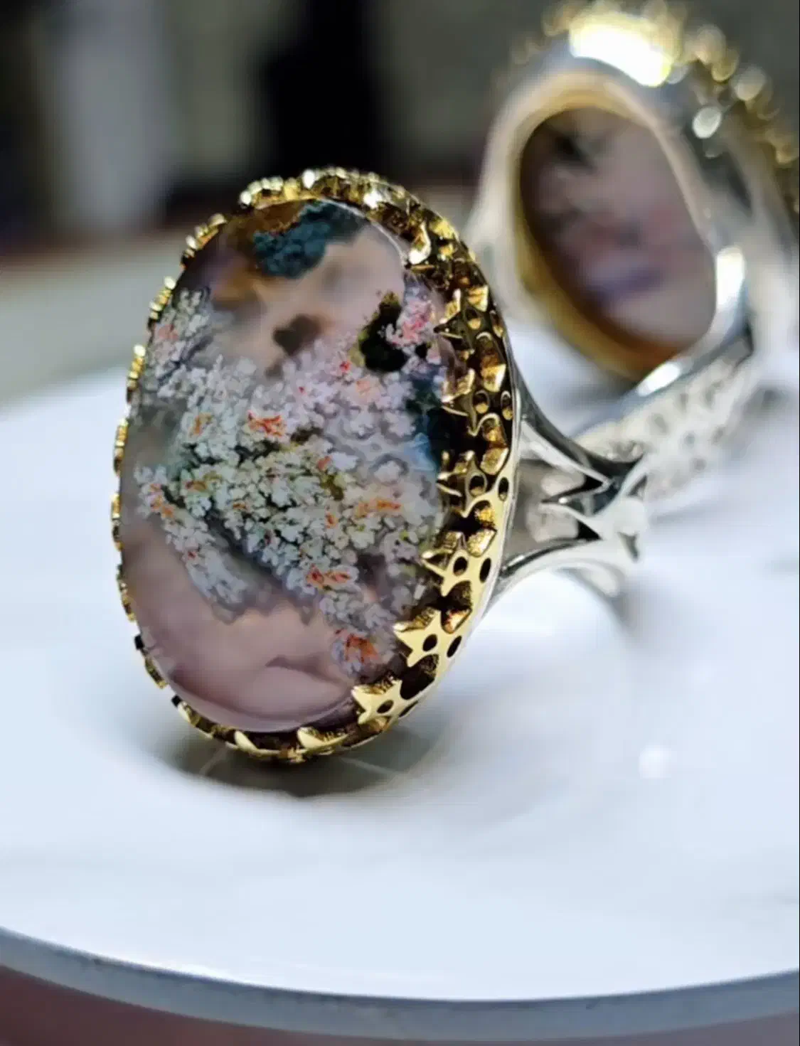 انگشتر نقره شجر بهار کلکسیونی مهر دار|جواهرات|رشت, گلسار|دیوار