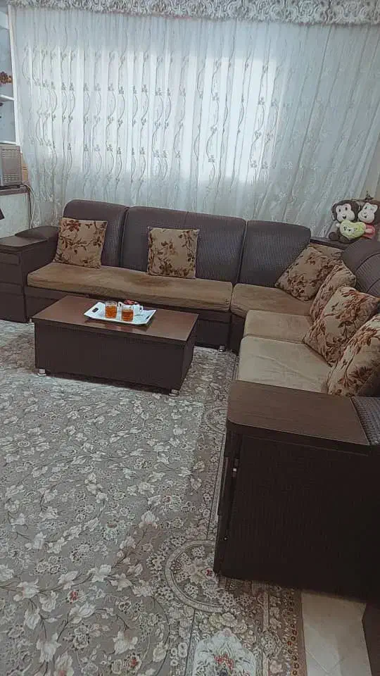 مبلمان 7نفره کارکرده قیمت مناسب بایک عددمیز|مبلمان خانگی و میز عسلی|مشهد, امیریه|دیوار