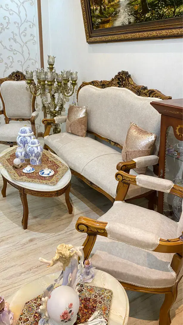سرویس مبلمان ««فرانسوی »»|مبلمان خانگی و میز عسلی|تهران, یافتآباد|دیوار