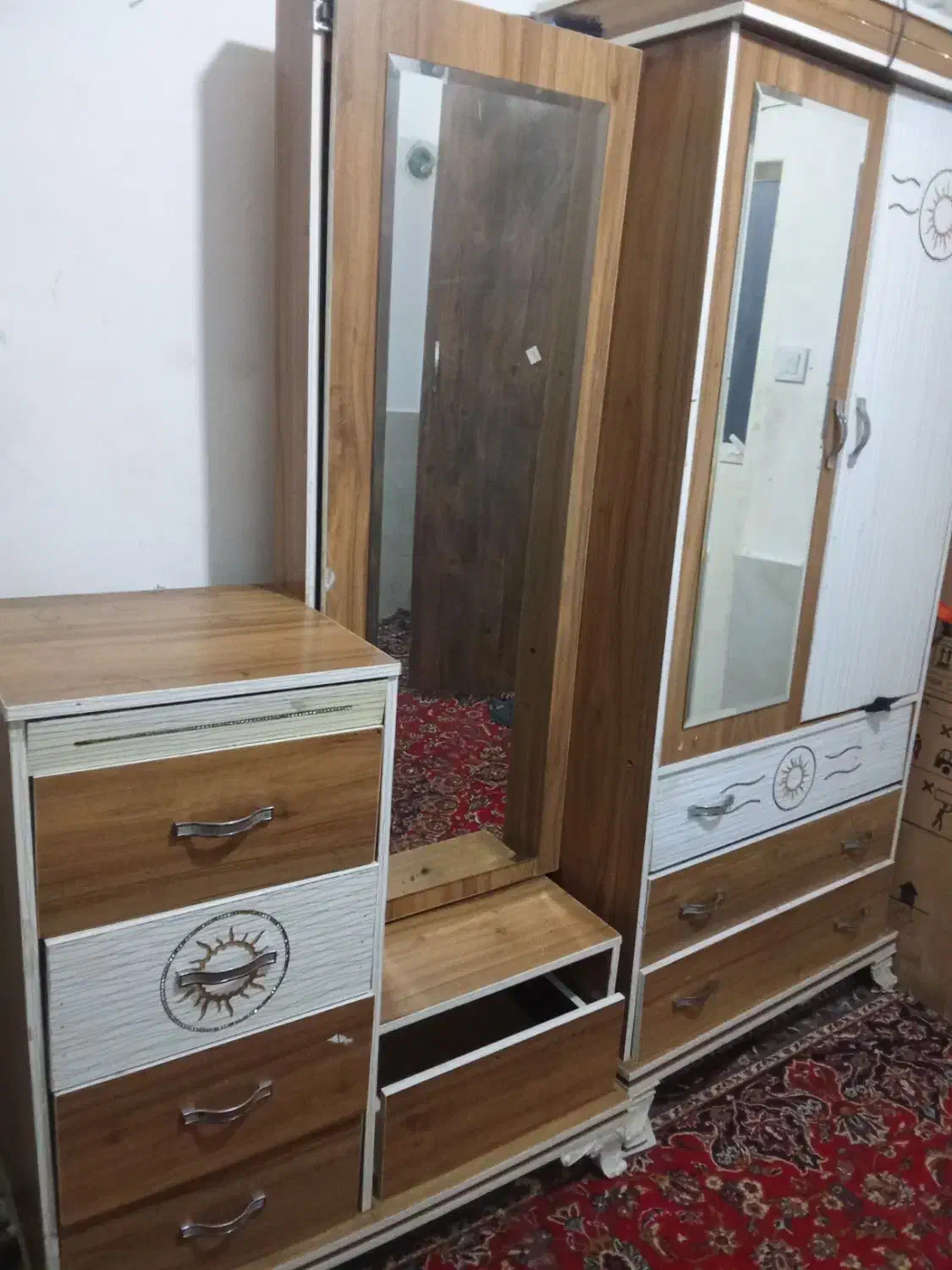 کمد لباس اینه دلاور|جاکفشی، کمد، دراور|مشهد, خواجه ربیع|دیوار