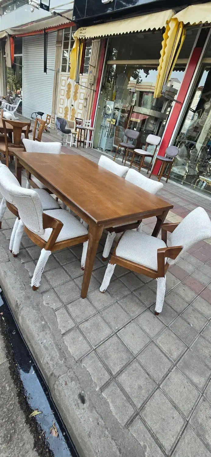 ناهار خوری /نهارخوری //چوب پارچه ای4968|میز و صندلی غذاخوری|رشت, رودبارتان|دیوار