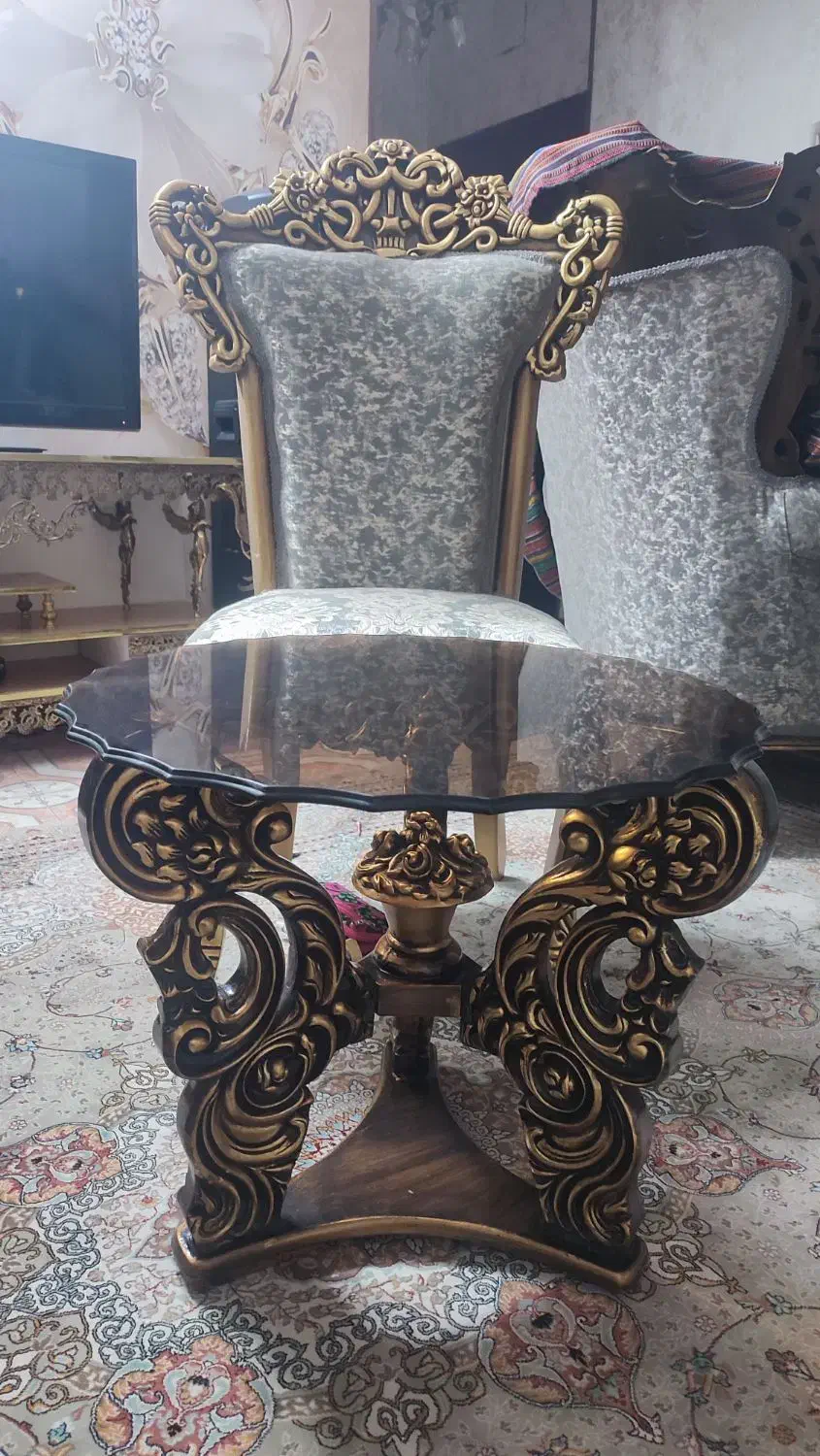 مبلمان استیل با ویترین درحد نو ۹ نفره|مبلمان خانگی و میز عسلی|پاکدشت, پاکدشت (مامازند)|دیوار