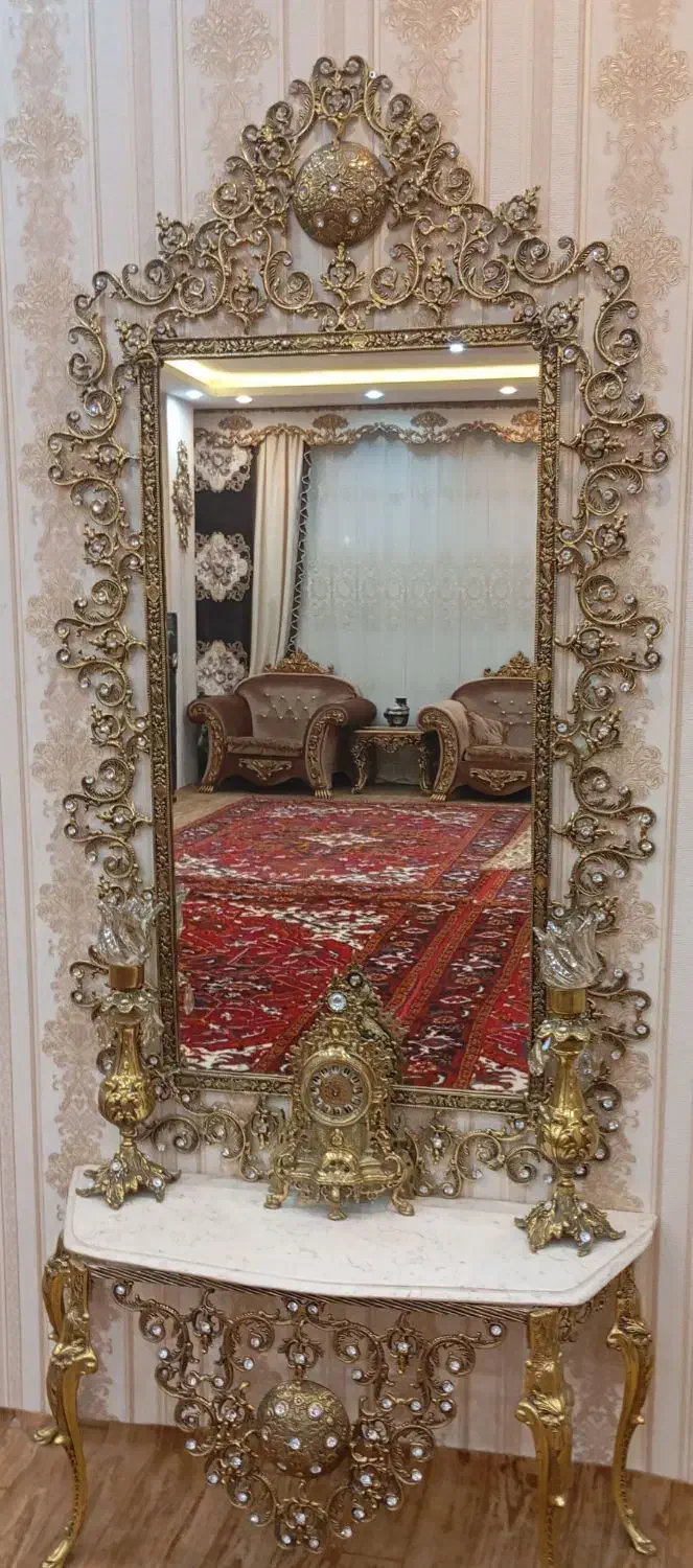 اینه کنسول تمام برنز|بوفه، ویترین، کنسول|تبریز, |دیوار