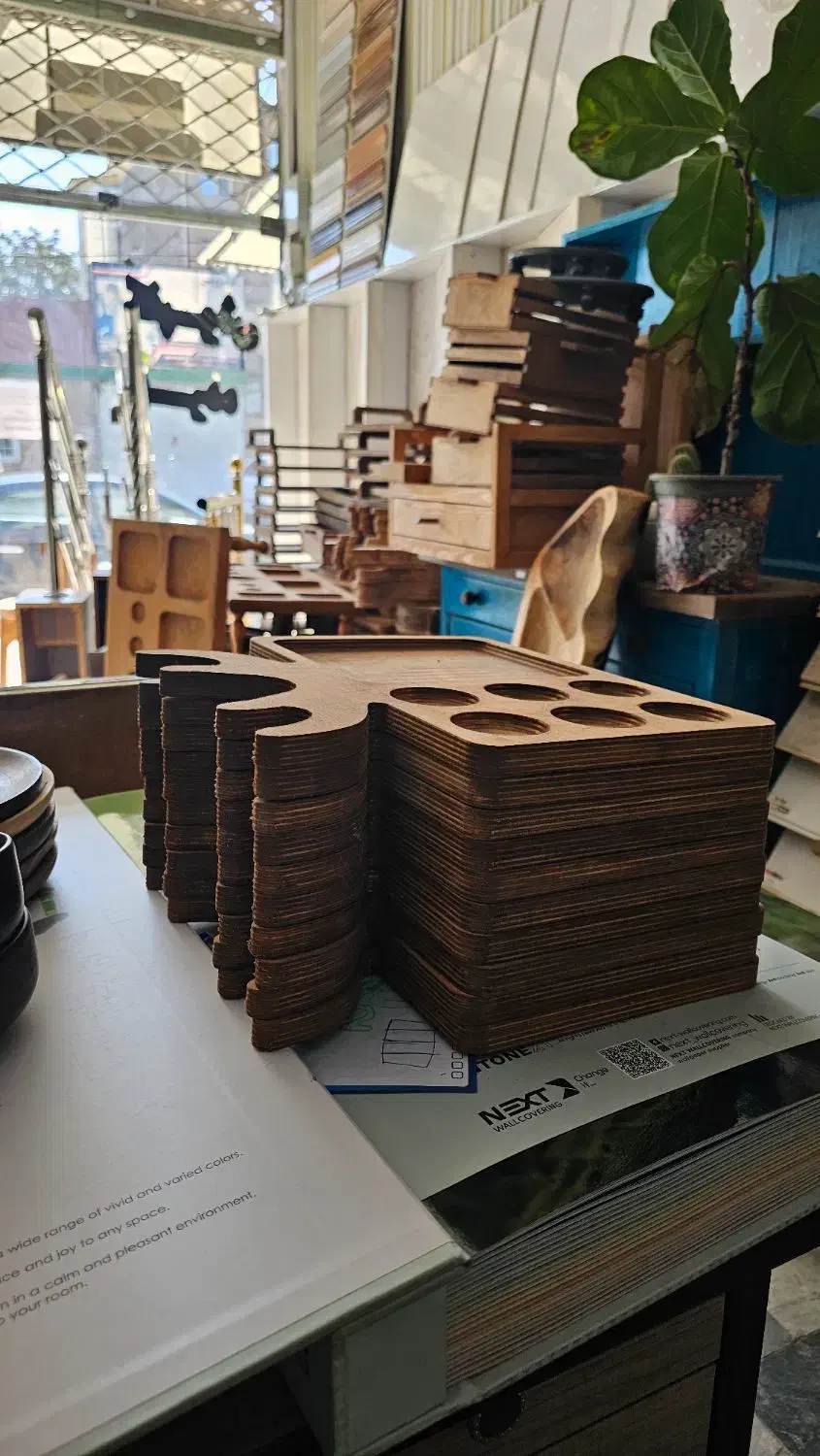 ظروف چوبی|صنایع دستی و سایر لوازم تزئینی|رامجین, |دیوار