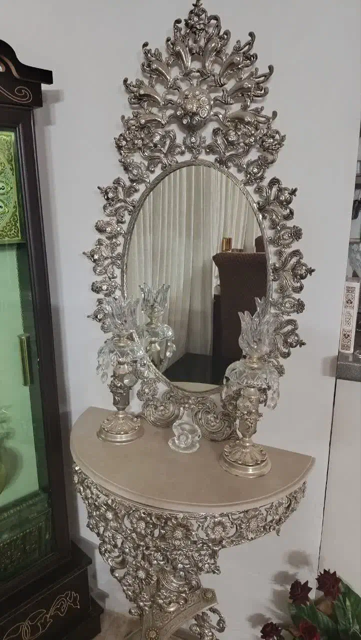 کنسول آینه و شمعدان|بوفه، ویترین، کنسول|آبیک, |دیوار