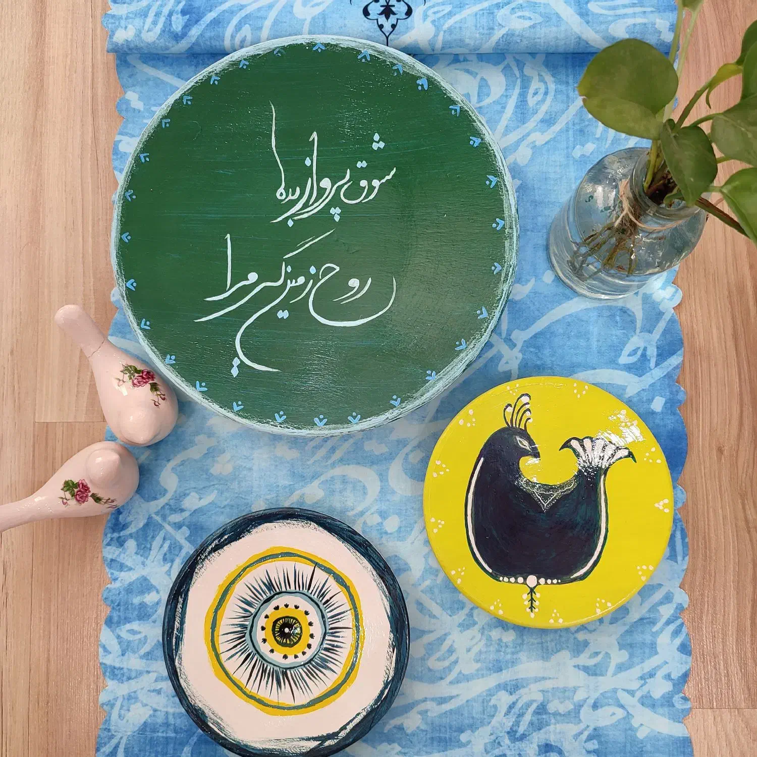 بشقاب دیوارکوب سفالی|تابلو، نقاشی، عکس|قزوین, |دیوار