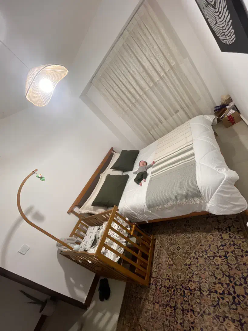 تخت کنار مادر|تخت و صندلی بچه|اسلام‌شهر, شهرک واوان|دیوار