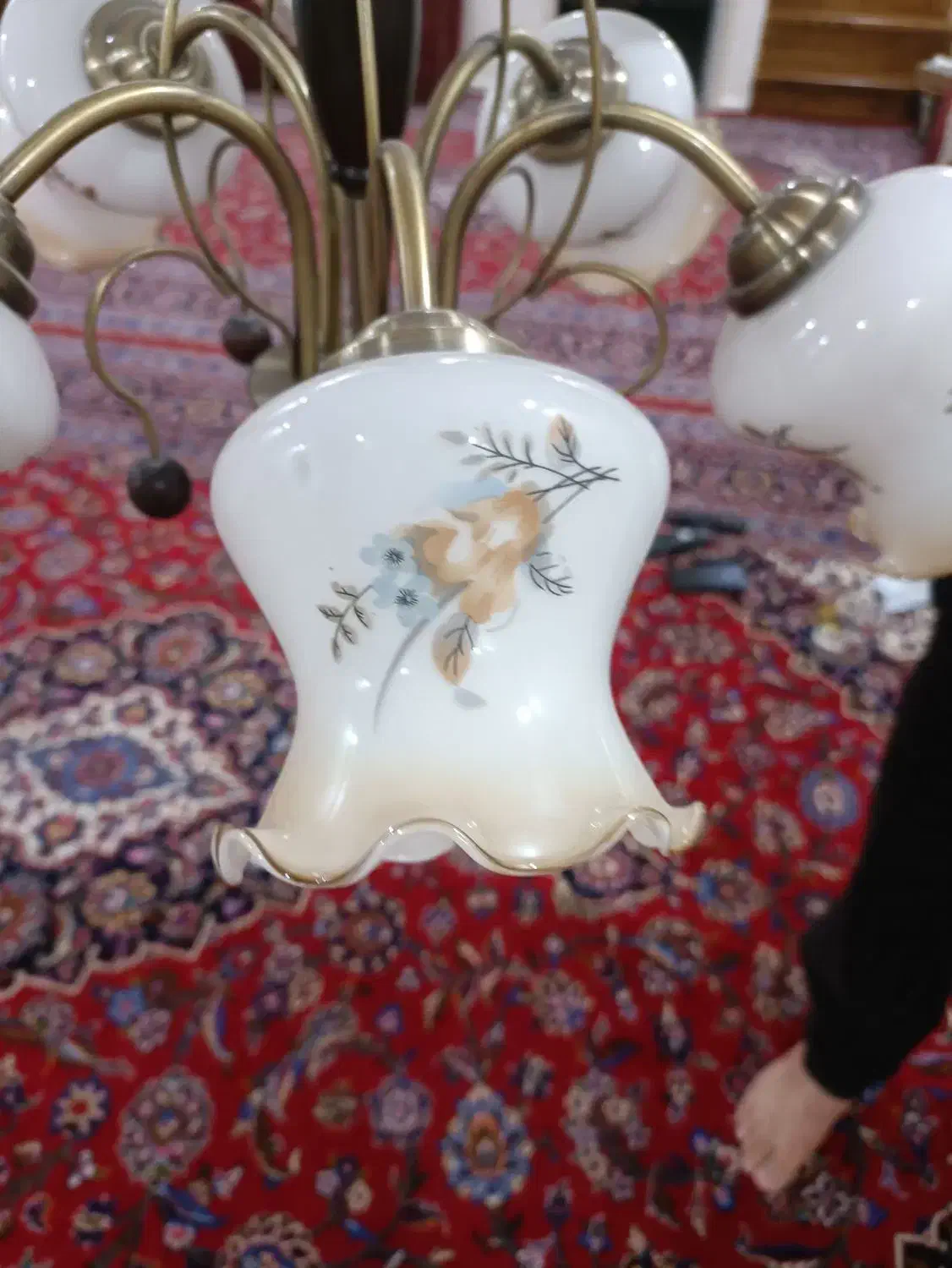 لوستر پنج لامپ|لوستر و چراغ آویز|تهران, خزانه|دیوار