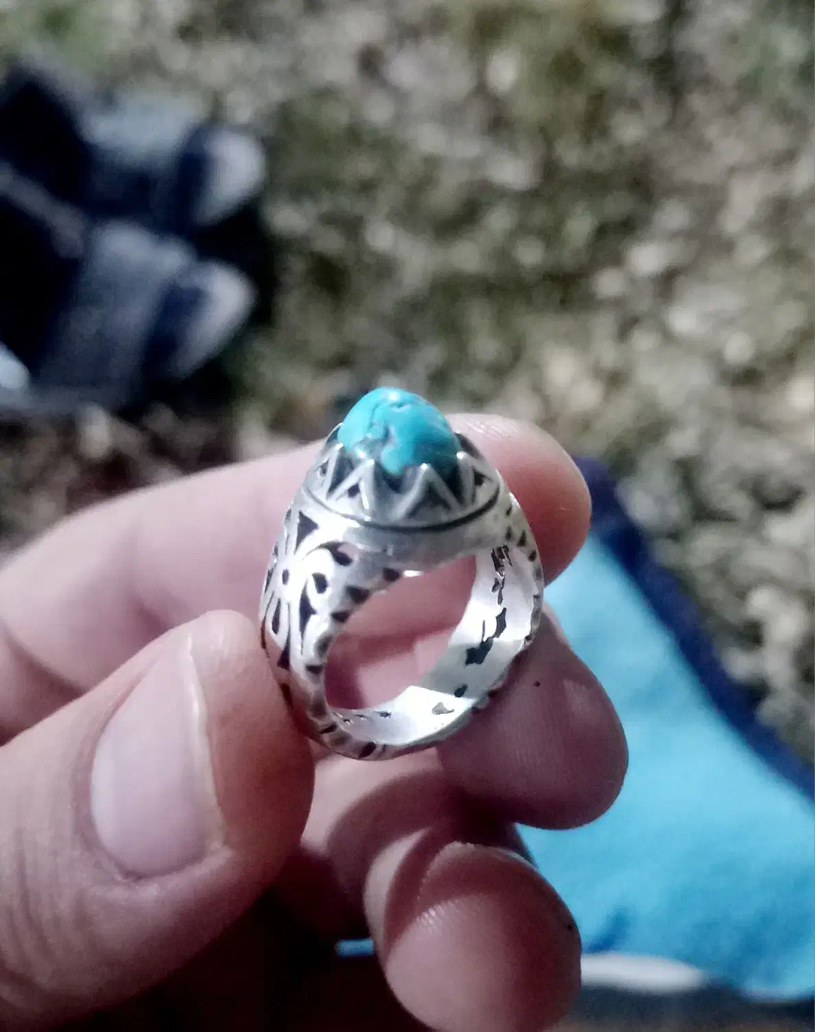 جفت انگشتر فیروزه نیشابور|جواهرات|دزفول, |دیوار