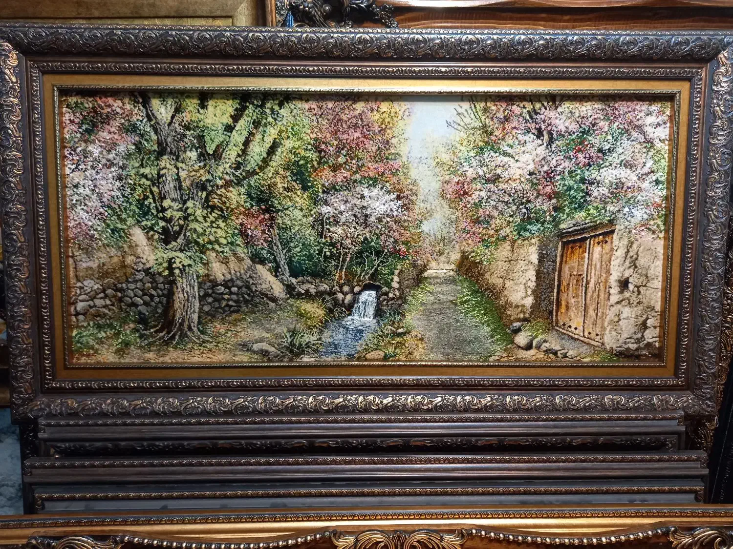 تابلو فرش کوچه باغ بهار چله ابریشم ۹۰*۱۳۵ golha|تابلو فرش|تهران, نارمک|دیوار