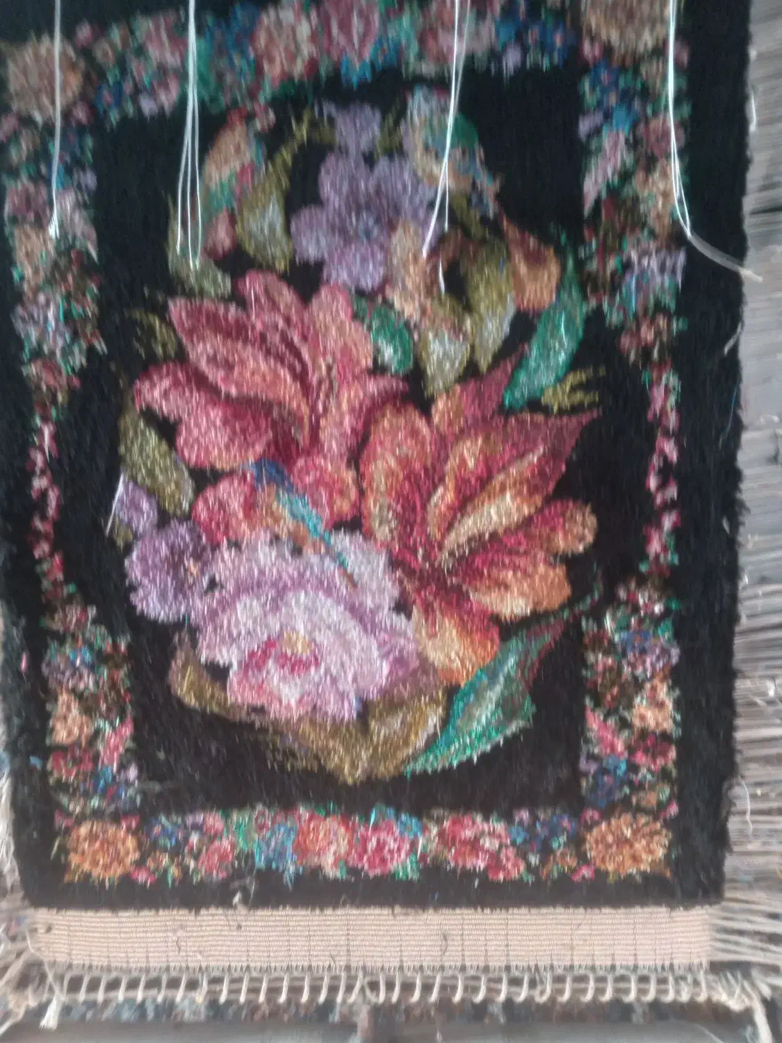 قالی ابریشم|فرش|مراغه, |دیوار