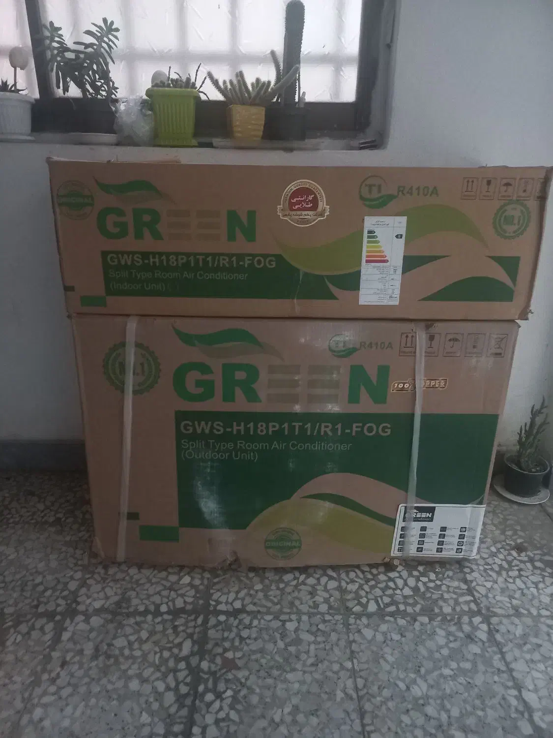 اسپلیت۱۸ هزار گرین|کولر گازی و فنکوئل|لاهیجان, شقایق|دیوار