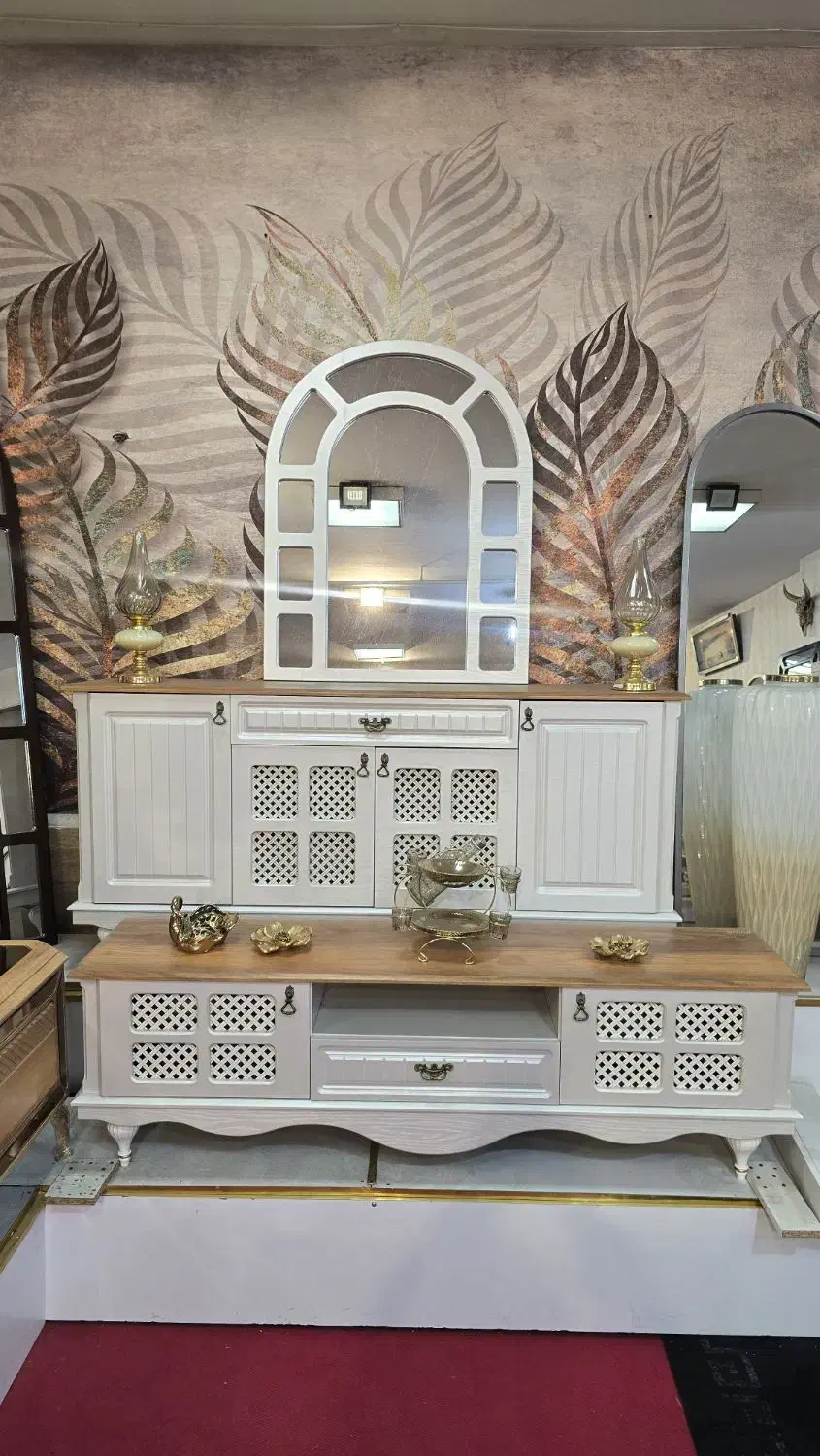 کنسول آینه آنتیک و صنم|بوفه، ویترین، کنسول|تهران, صاحب الزمان|دیوار