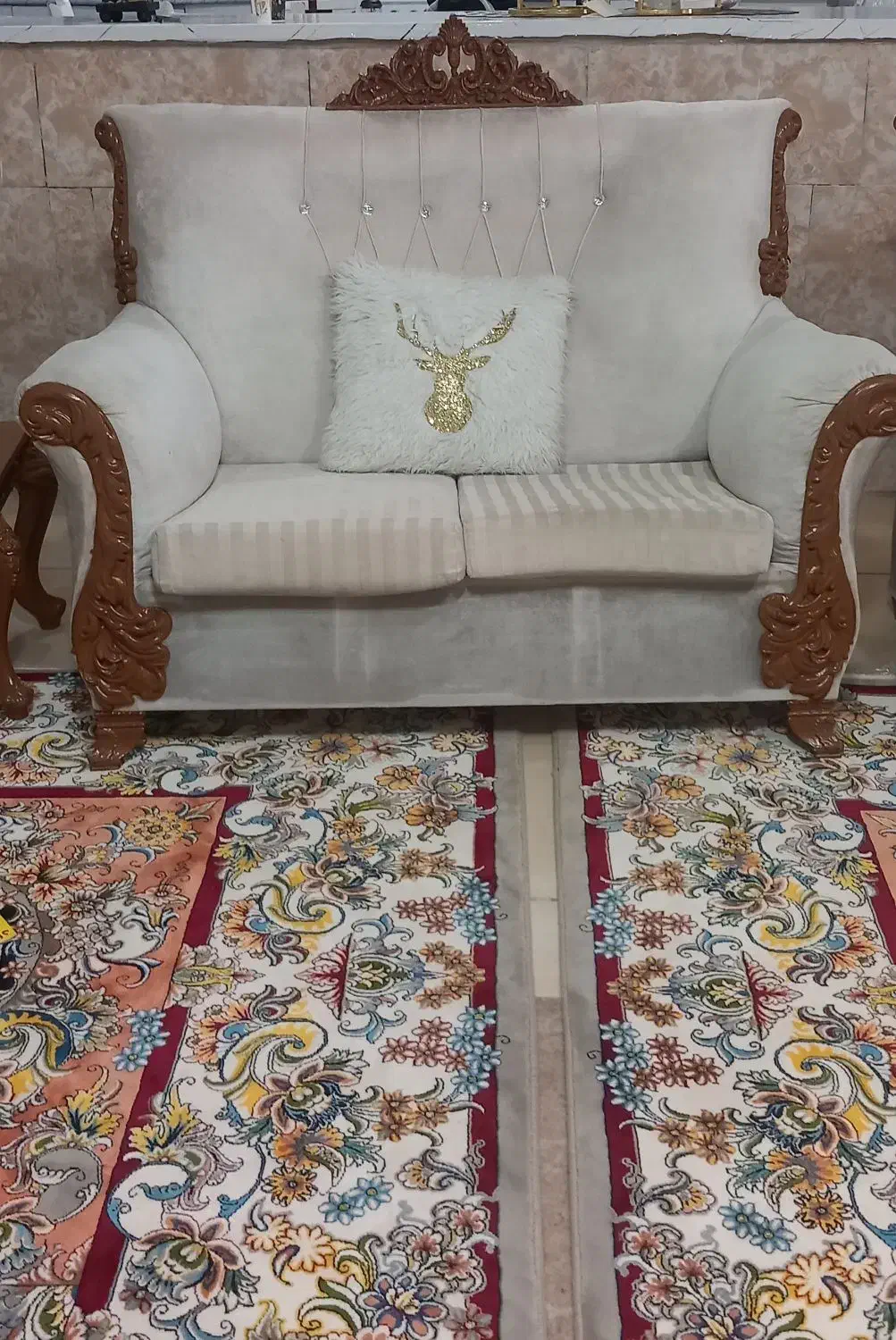 مبل هفت نفره کرم|مبلمان خانگی و میز عسلی|دورود, |دیوار