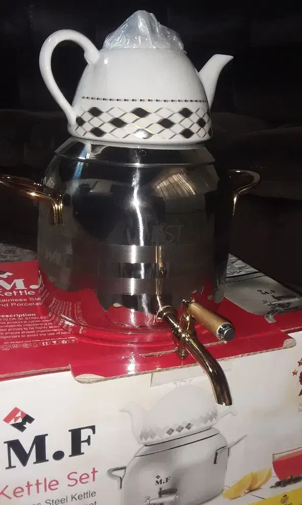 کتری قوری استیل|قوری، کتری، قهوهساز دستی|لنگرود, |دیوار