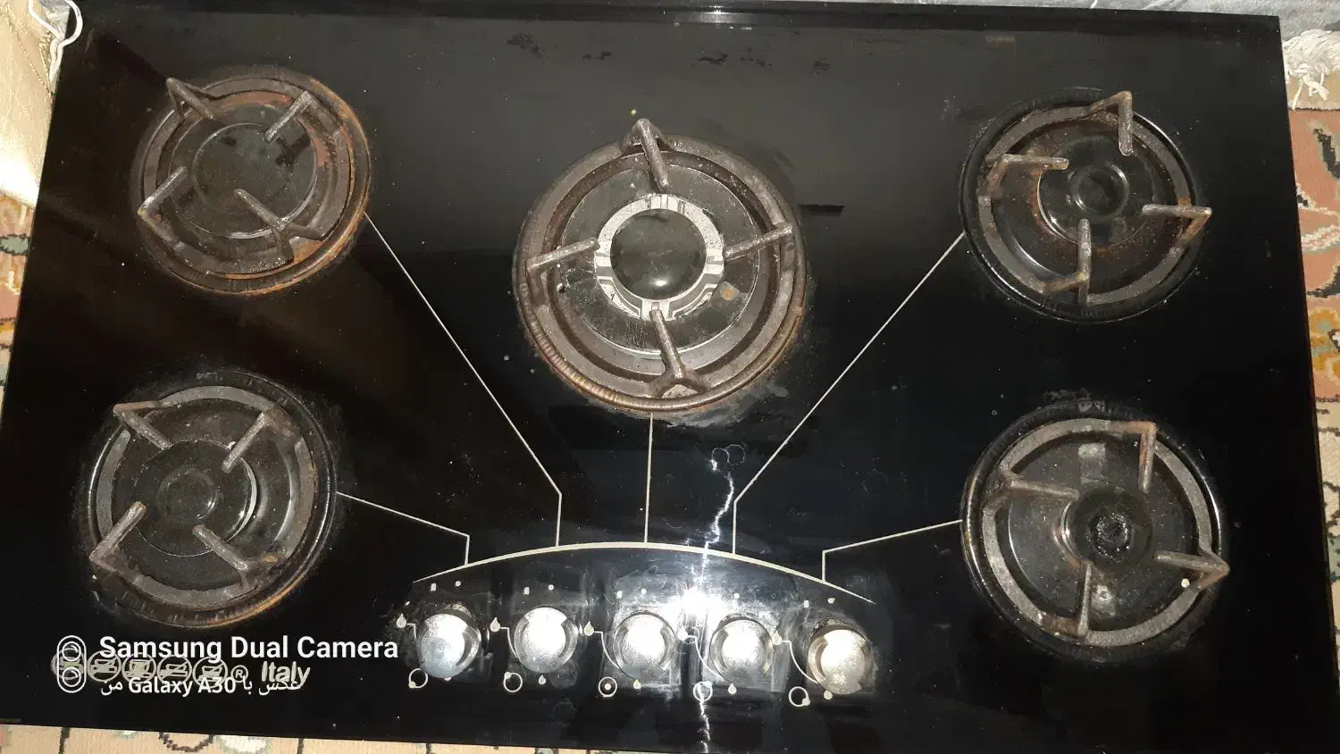 گازرومیزی ۵شعله درجه یک بدون ترملکوب|اجاق گاز و لوازم برقی پختوپز|چمستان, |دیوار