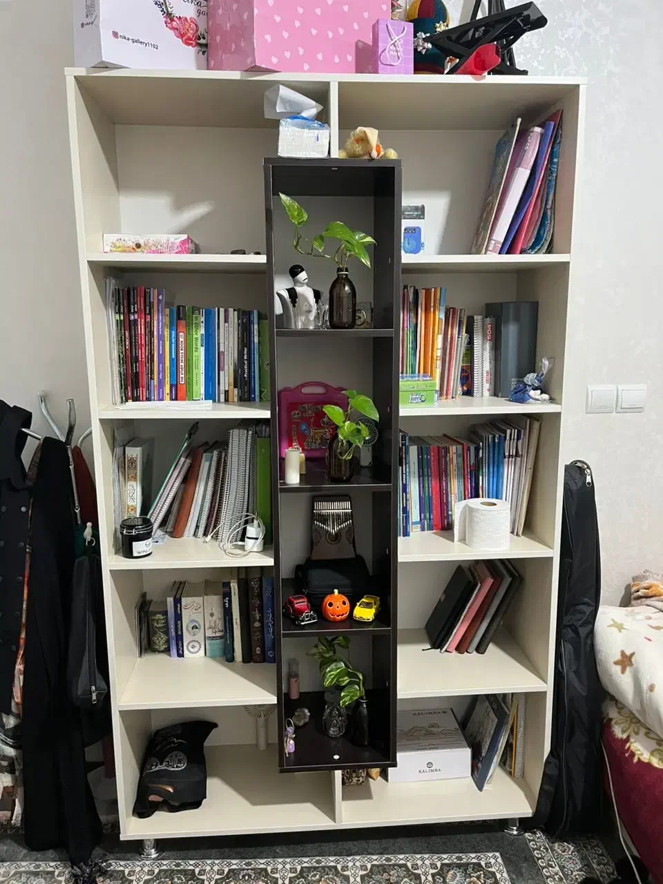 کتابخانه|کتابخانه، شلف، قفسه‌های دیواری|شیراز, رکن‌آباد|دیوار